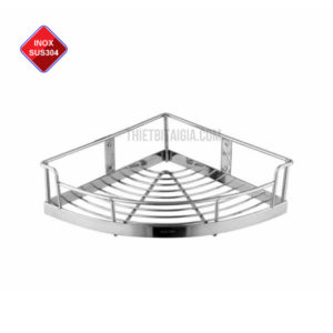 Kệ góc phòng tắm loại 1 tầng inox SUS304 NT-KB03