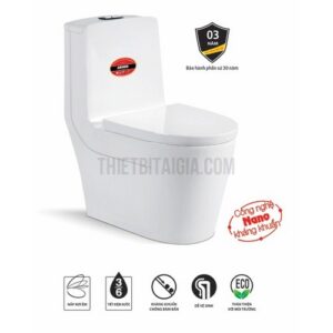 Bồn cầu 1 khối ARINO AR-2296 bảo hành 3 năm