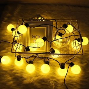 Đèn trái chanh LED bi đục không chớp 5m 20 bóng