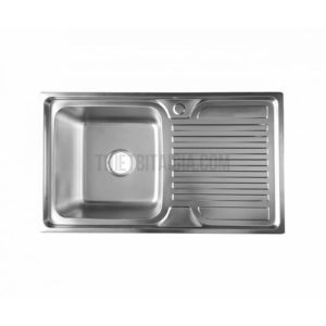 Bồn rửa chén inox 1 hộc có bàn chờ KT 75x45cm loại dập