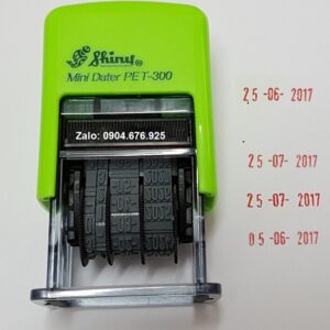 Con dấu ngày tháng năm có sẵn mực Shiny PET-300