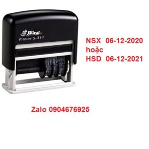 Combo dấu ngày sản xuất hạn sử dụng Shiny S-314 + chai mực không phai
