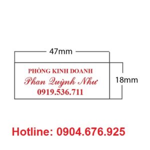 Khắc dấu chức danh tên và số điện thoại kích thước 47x18mm