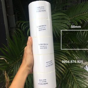 Giấy Decal in mã vạch cho đầu cân điện tử 58x40mm
