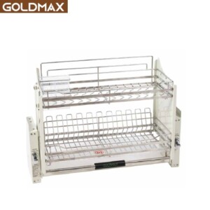 Kệ chén nâng hạ tủ bếp trên inox 304 GOLDMAX KT 765x280x650 GLS800