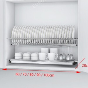 Kệ chén bát chữ V âm tủ bếp trên inox 304 EUROGOLD KT 60-70-80-90-100