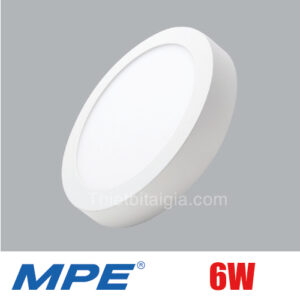 Đèn led ốp trần tròn nổi MPE 6W SRPL phi 120mm