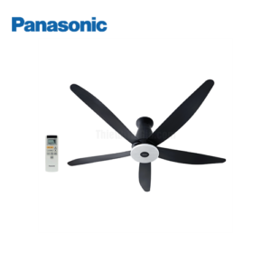 Quạt trần Panasonic 5 cánh màu đen F-60XDN động cơ DC 37W ti dài 29cm
