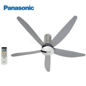 Quạt trần Panasonic 5 cánh màu bạc F-60TAN động cơ DC 37W ti dài 29cm