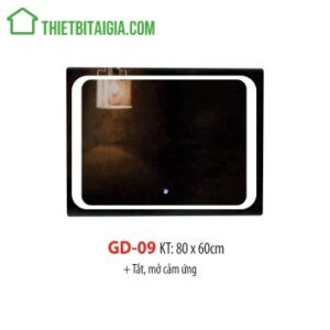 Gương đèn LED treo tường hình chữ nhật GD-09