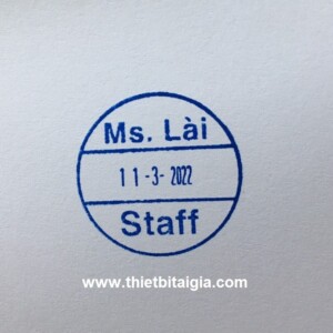 Dấu tròn có nội dung kèm ngày tháng năm số và chữ