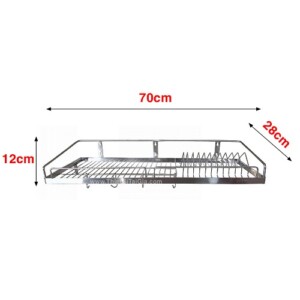 Kệ chén inox 1 tầng treo tường tủ bếp KC03 KT 70x30cm