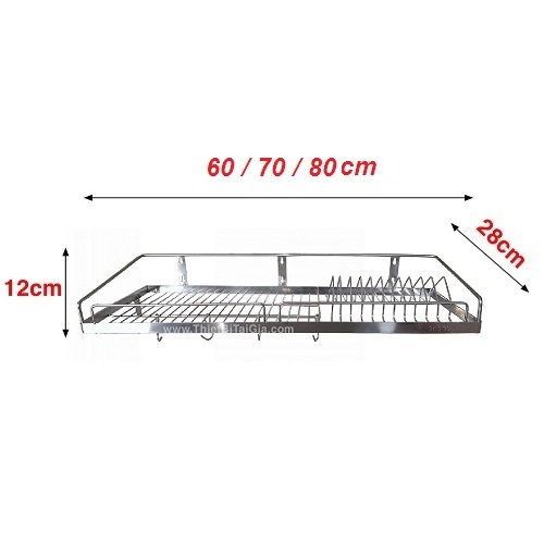 Kệ chén inox 1 tầng treo tường tủ bếp KC03 KT 60cm-70cm-80cm