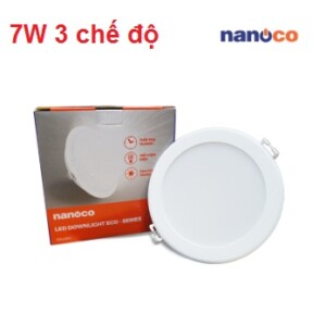 Đèn âm trần tròn Nanoco 7W 3 chế độ dòng ECO NED07C