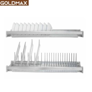 Kệ để chén bát 2 tầng cho tủ bếp trên inox 304 KT 76.5cm Goldmax GLC800