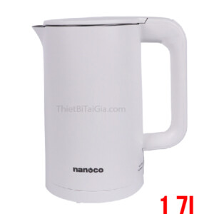 Bình đun siêu tốc nanoco màu trắng 1.7 Lít NKT1750W