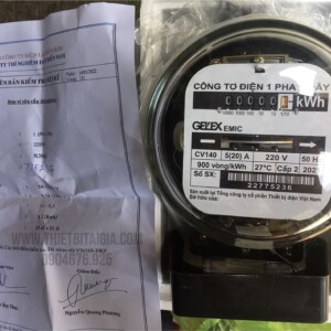 Công tơ điện đồng hồ điện lực 1 pha 2 dây 5/20A Gelex EMIC EVN