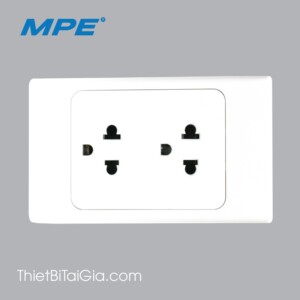 Mặt 2 ổ cắm 3 chấu 16A MPE A20UES2N