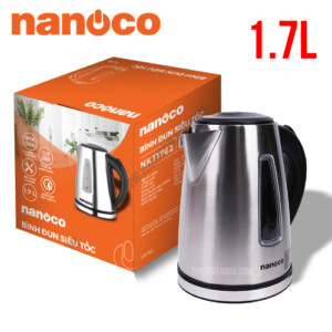 Bình đun nước siêu tốc Nanoco 1.7 Lít inox SUS304 NKT1762
