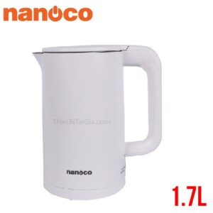 Bình đun nước siêu tốc Nanoco 1.7 Lít màu trắng NKT1750W
