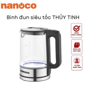 Bình đun nước siêu tốc thủy tinh Nanoco 1.7 Lít NKT1790
