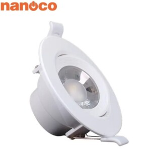 Đèn downlight âm trần tròn xoay chỉnh góc nanoco 7W góc chiếu 38 độ NADL073/NADL074/NADL076