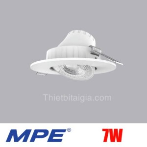 Đèn âm trần chỉnh góc MPE 7W lỗ khoét 68mm DLA2R-7T/DLA2R-7V