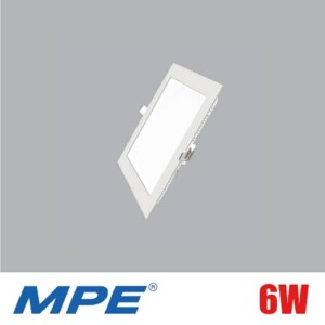 Đèn LED âm trần vuông 6W MPE Size 12x12cm SPL-6T/SPL-6V