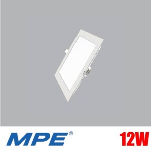 Đèn LED âm trần vuông 12W MPE Size 15x15cm SPL-12T/SPL-12V