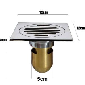Hố ga thoát sàn Inox 304 chống hôi chống côn trùng CH11 KT 12x12cm