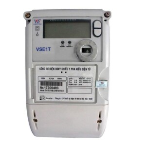 CCông tơ điện tử 1 pha Vinasino nhiều biểu giá gián tiếp loại 5(10)A 220V CCX:1 VSE1T-510