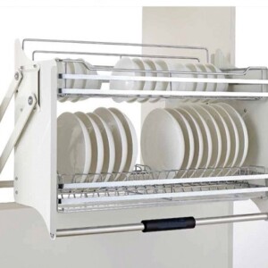 Kệ chén nâng hạ 800 tự động tủ bếp trên inox 304 NORIS