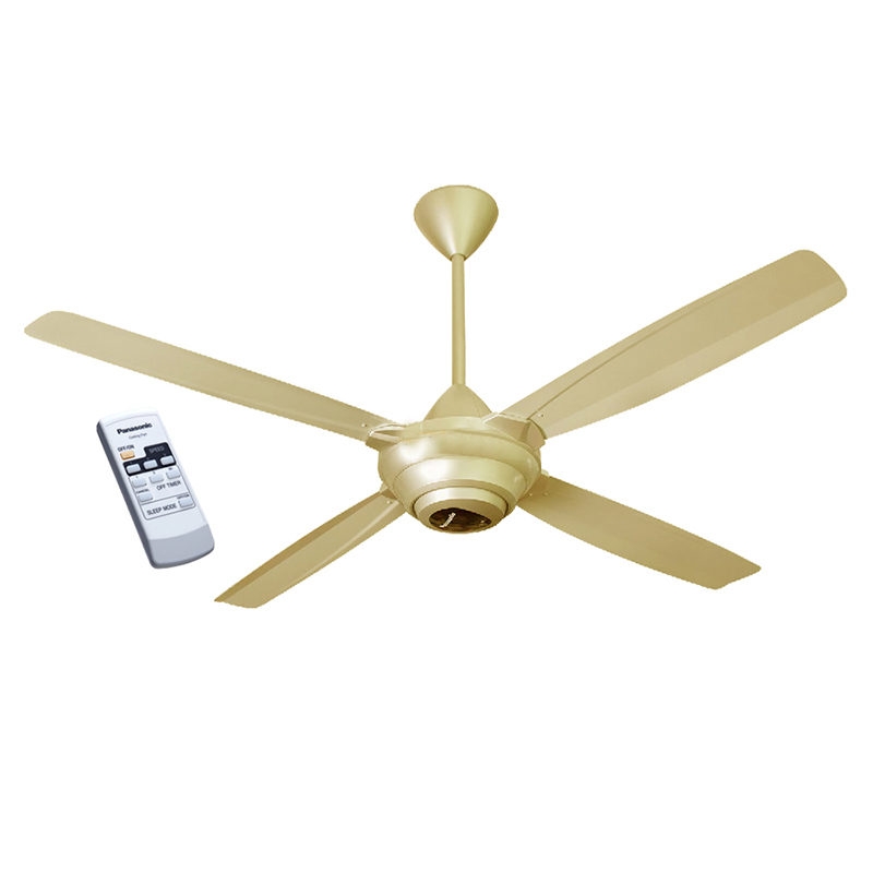 Quạt trần Panasonic 4 cánh màu vàng ánh kim F-56MZG-GO 59W