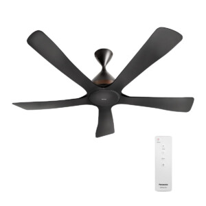 Quạt trần Panasonic 5 cánh màu đen F-60DHN điều khiển bằng wifi ti dài 37.3cm