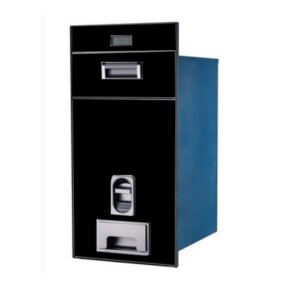 Thùng gạo âm tủ nút nhấn màu đen NORIS