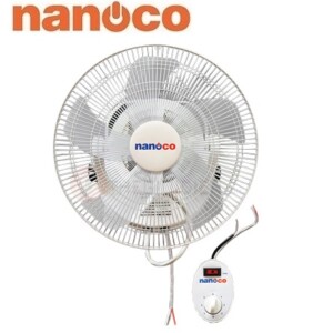 Quạt đảo Nanoco màu xám trắng dùng hộp số 47W gió 68m3 NOF1609