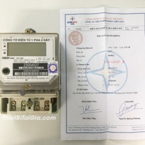 Công tơ đồng hồ điện tử 1 pha 2 dây 10(80)A GELEX EMIC có kiểm định CE-18G