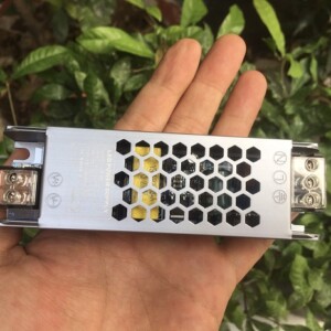 Nguồn tổ ong cho led dây tủ bếp nội thất 12V 5A 60W vỏ nhôm nhỏ gọn