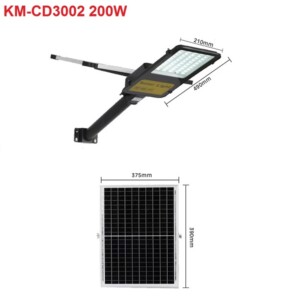 Đèn đường năng lượng mặt trời tấm pin rời 200W KM-CD3002-200