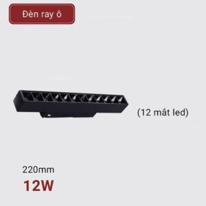 Đèn led ray âm nam châm dạng gập 12W dài 22cm