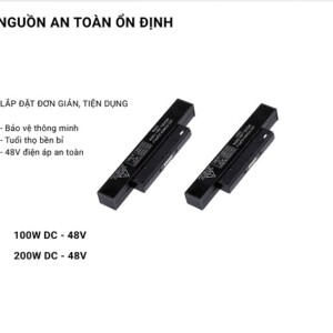 Nguồn đèn led ray nam châm 48V DC 100W vỏ nhôm dài 20.5cm