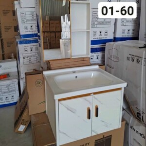 Bộ tủ lavabo treo tường nhựa PVC chống nước 0160