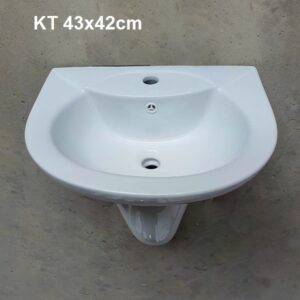 Chậu rửa Lavabo treo tường màu trắng nhỏ KT 43x42cm AR601-2