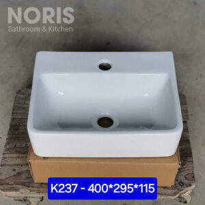 Chậu rửa mặt lavabo treo tường đặt bàn loại nhỏ KT 40x30cm K237