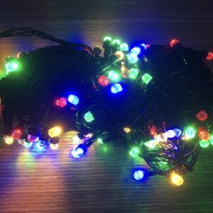 Dây đèn trang trí noel chớp lục giác đủ màu 40 mét