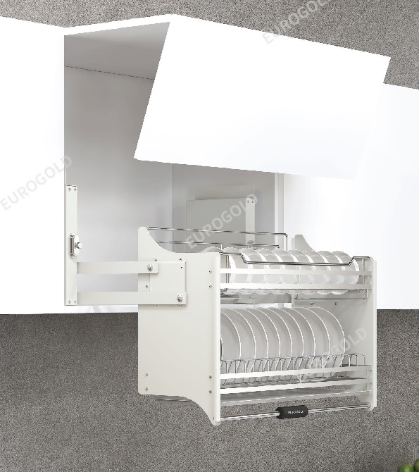 Kệ chén nâng hạ Eurogold inox SUS304 KT 80cm EVI180