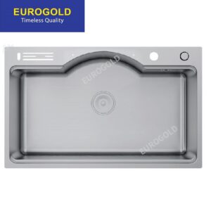Chậu rửa chén inox 304 1 hố có khay cài dao KT 78x48 Eurogold EUD37848
