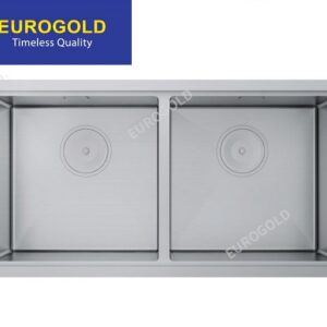 Chậu rửa chén inox 304 2 hố âm bàn đá KT 84x43 Eurogold EUS98746