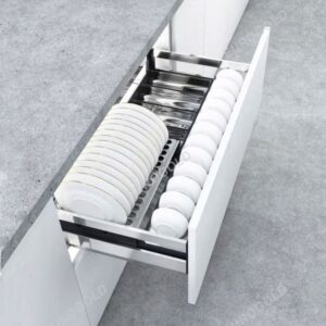 Kệ chén dĩa inox hộp gắn cánh Eurogold EU132
