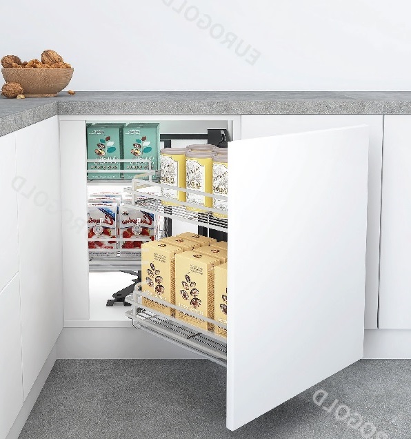Kệ góc liên hoàn inox 304 nan vuông có khay hứng nước Eurogold EPSL101/EPSL102 - Hình ảnh 2
